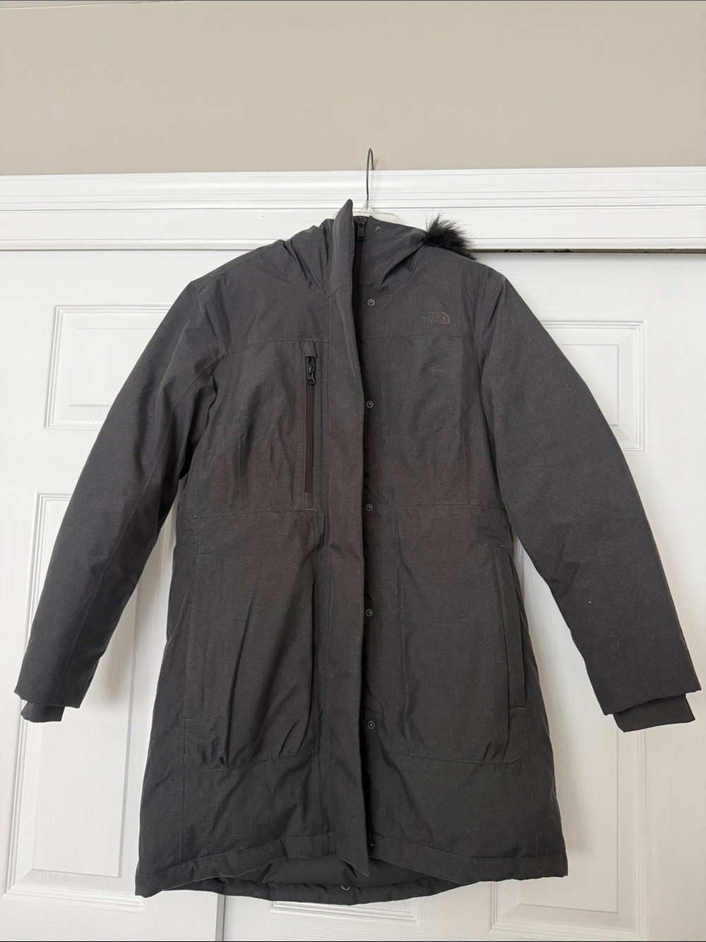 The North Face Women's Black Long Insulated Parka with Hood
